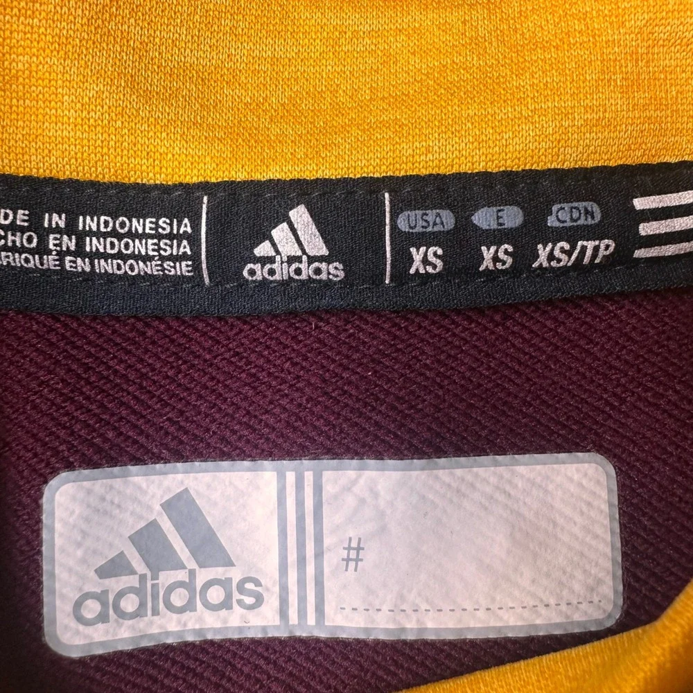 Adidas Arizona State Sun Devils Men XS Long Sleeve ClimaWarm Shirt Maroon Gold